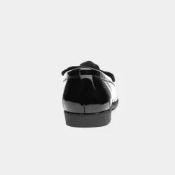 Anita Womens Black Patent Loafer with Bow*Lilley Outlet
