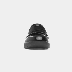 Annie Womens Black Patent Loafer*Lilley Fashion