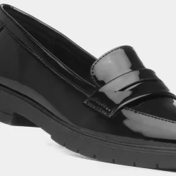 Annie Womens Black Patent Loafer*Lilley Fashion