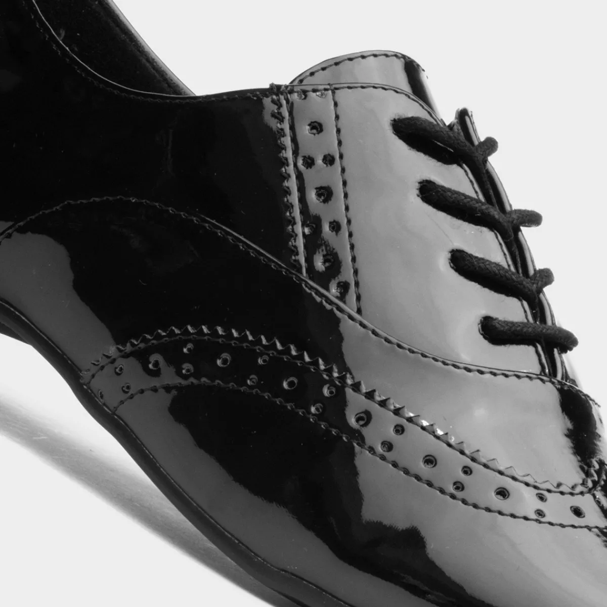 April Womens Black Brogue Shoe*Lilley Fashion