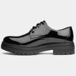 Audrey Womens Patent Lace Up Shoe*Lilley Fashion