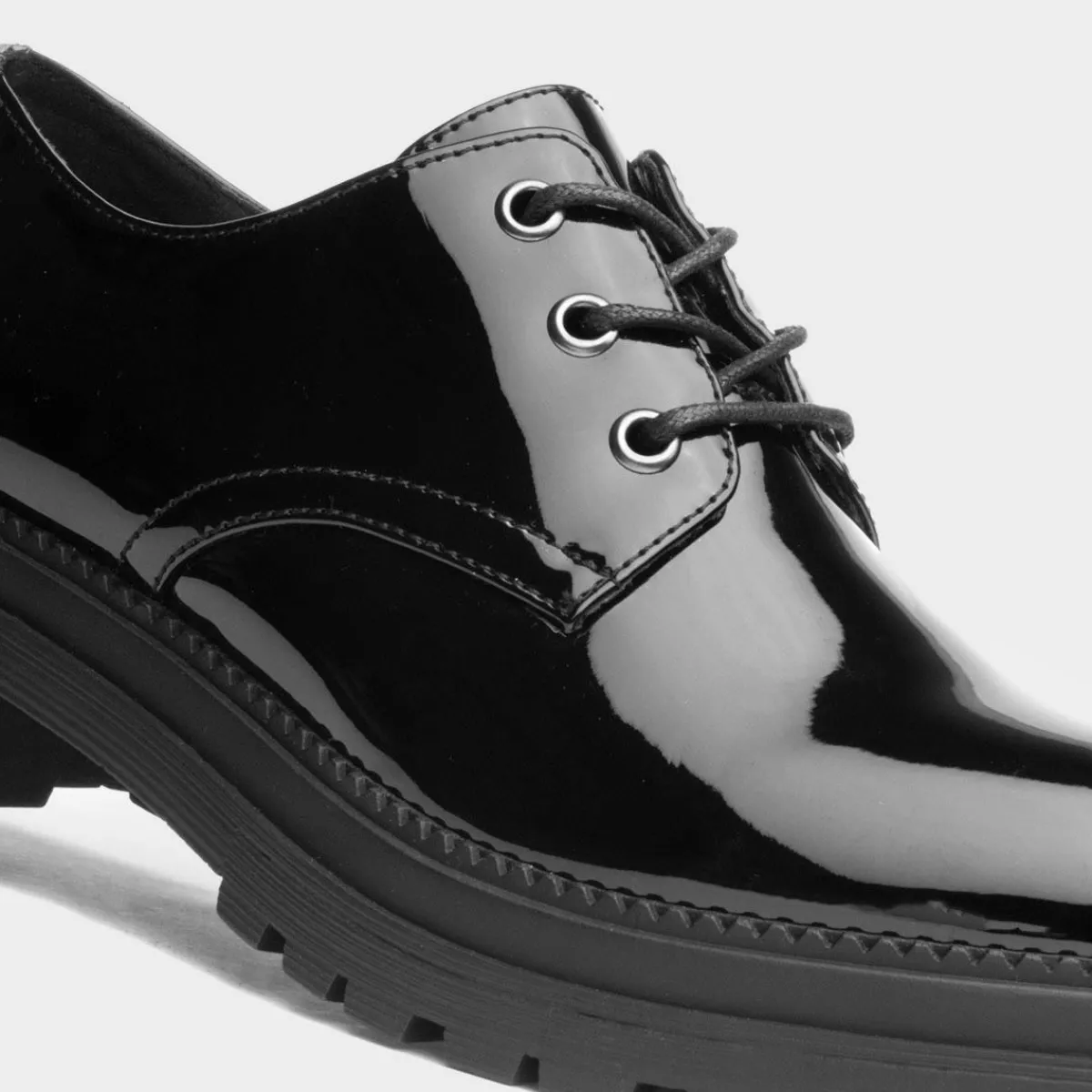 Audrey Womens Patent Lace Up Shoe*Lilley Fashion