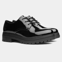 Audrey Womens Patent Lace Up Shoe*Lilley Fashion