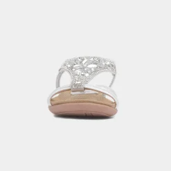 Cadance Girls Silver Diamante Sandal*Lilley Outlet