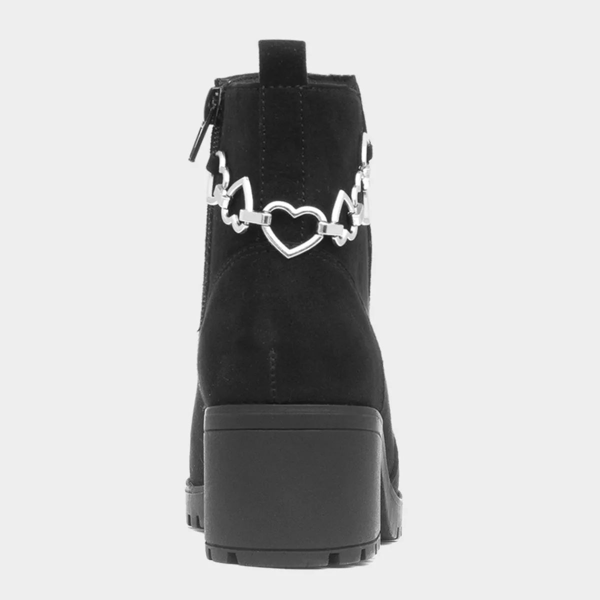 Caitlyn Girls Black Heeled Heart Boot*Lilley Online