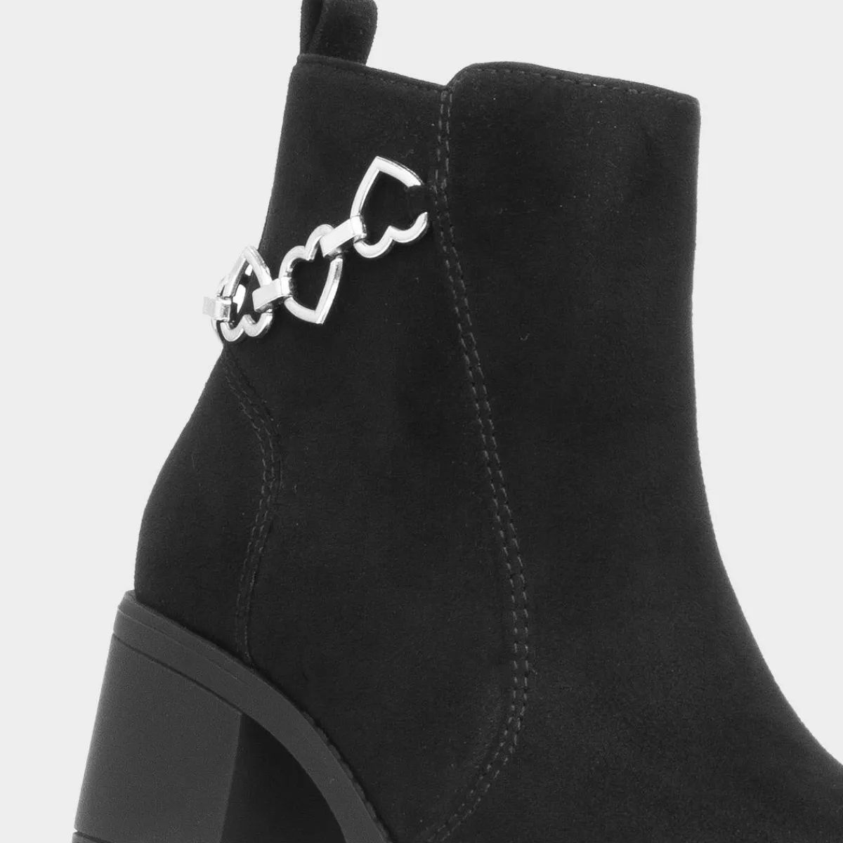 Caitlyn Girls Black Heeled Heart Boot*Lilley Online