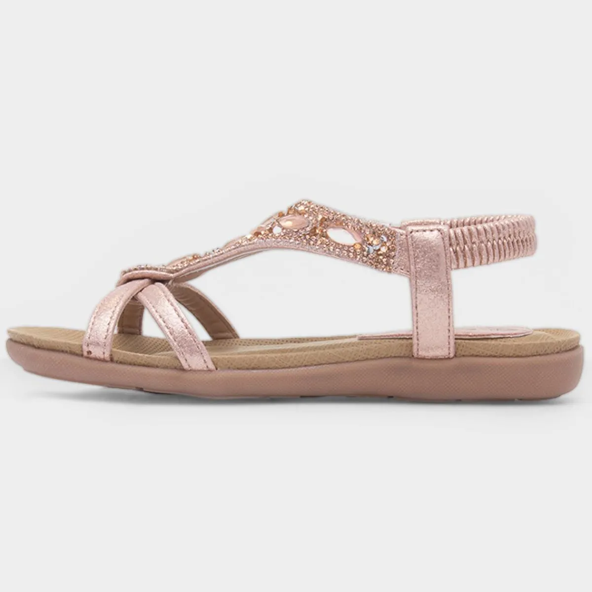 Candace Girls Rose Diamante Sandal*Lilley Outlet