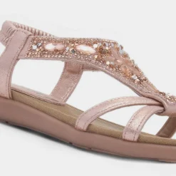 Candace Girls Rose Diamante Sandal*Lilley Outlet