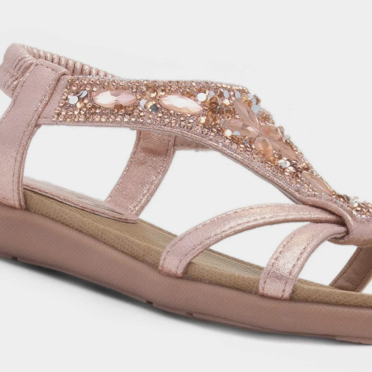 Candace Girls Rose Diamante Sandal*Lilley Outlet