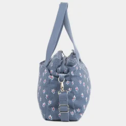 Carmen Womens Denim Blue Floral Bag*Lilley Discount