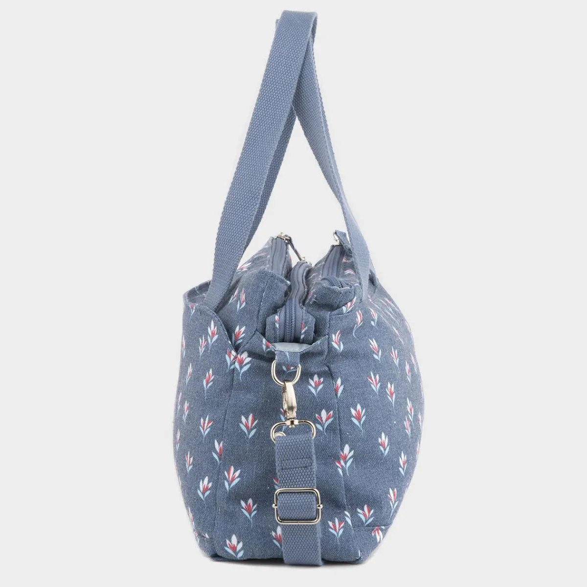 Carmen Womens Denim Blue Floral Bag*Lilley Discount