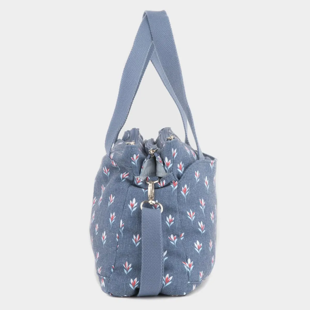 Carmen Womens Denim Blue Floral Bag*Lilley Discount