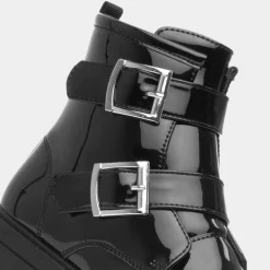 Chaz Girls Black Patent Ankle Boot*Lilley New