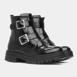 Chaz Girls Black Patent Ankle Boot*Lilley New