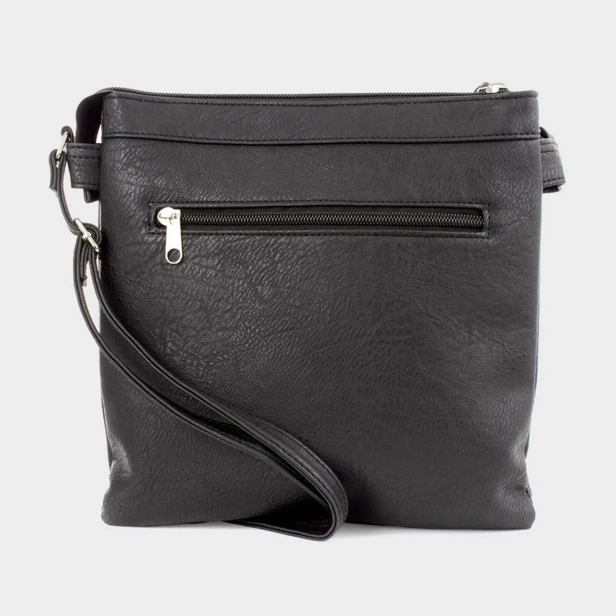 Connie Black Zip Detail Handbag*Lilley Fashion