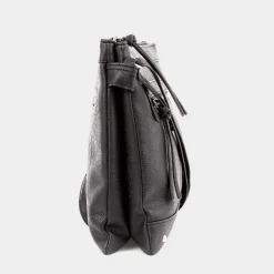 Connie Black Zip Detail Handbag*Lilley Fashion