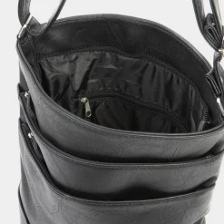 Cynthia Black Cross Body Bag*Lilley Discount