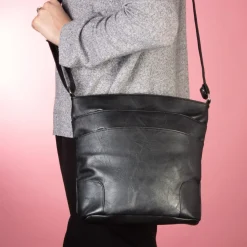 Cynthia Black Cross Body Bag*Lilley Discount