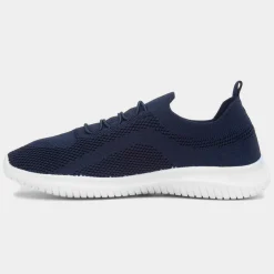 Darcy Womens Navy Knitted Casual Shoe*Lilley Clearance