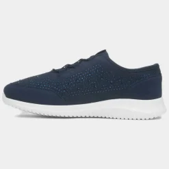 Darlene Womens Navy Diamante Casual Shoe*Lilley Fashion