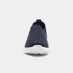 Drew Womens Navy Diamante Slip On Shoe*Lilley Fashion