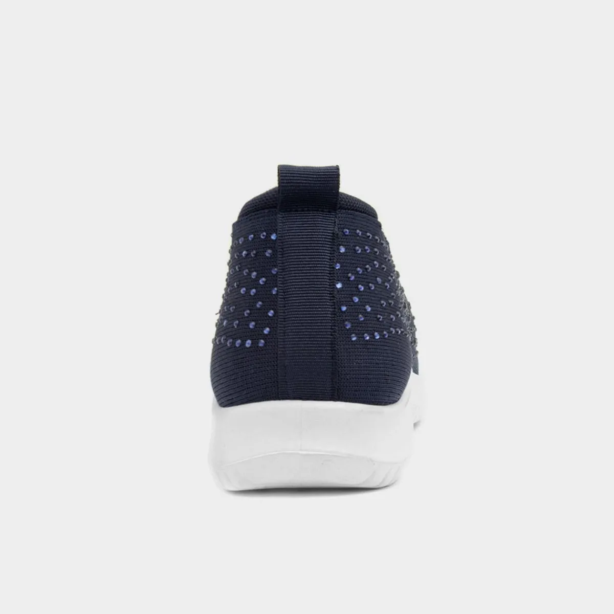Drew Womens Navy Diamante Slip On Shoe*Lilley Fashion