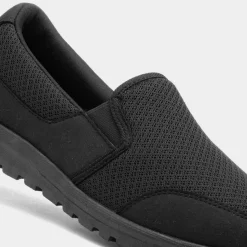 Dusty Womens Black Mesh Slip On Shoe*Lilley New