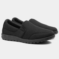 Dusty Womens Black Mesh Slip On Shoe*Lilley New