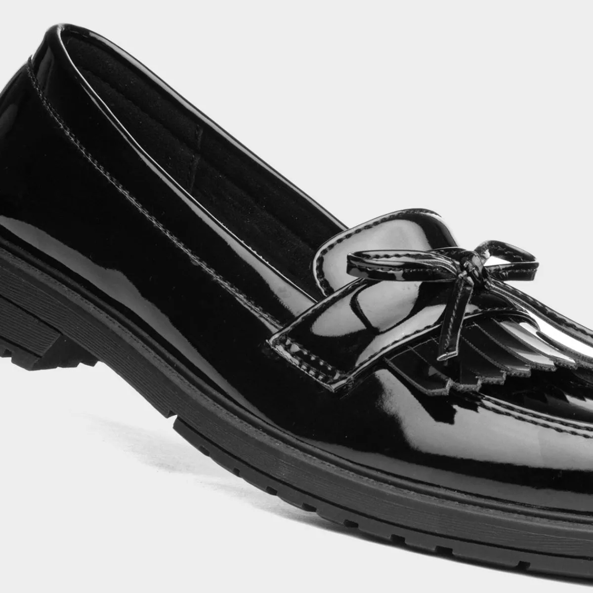 Fallon Girls Black Patent Loafer*Lilley Fashion