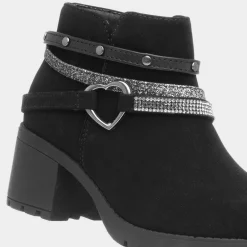 Frankie Girls Black Ankle Boot*Lilley Outlet