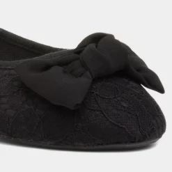 Gigi Womens Lacey Large Bow Ballerina*Lilley Best