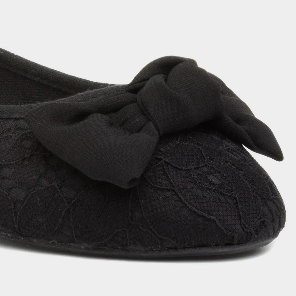 Gigi Womens Lacey Large Bow Ballerina*Lilley Best