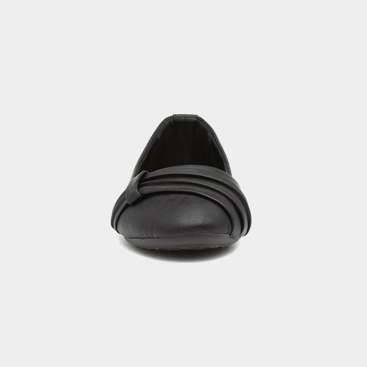 Gina Womens Black Front Pleated Ballerina*Lilley Hot