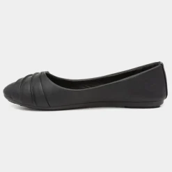 Gina Womens Black Front Pleated Ballerina*Lilley Hot