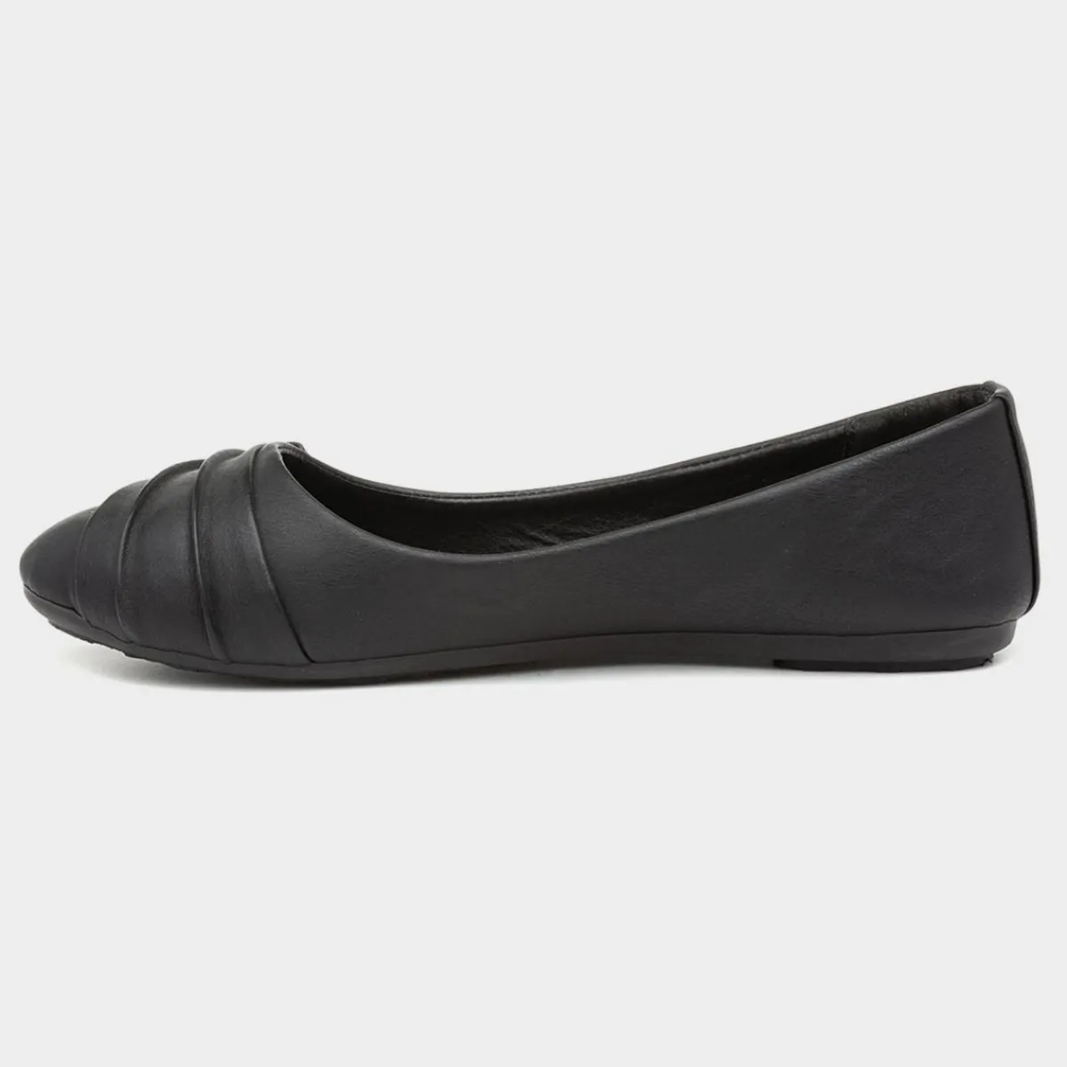 Gina Womens Black Front Pleated Ballerina*Lilley Hot