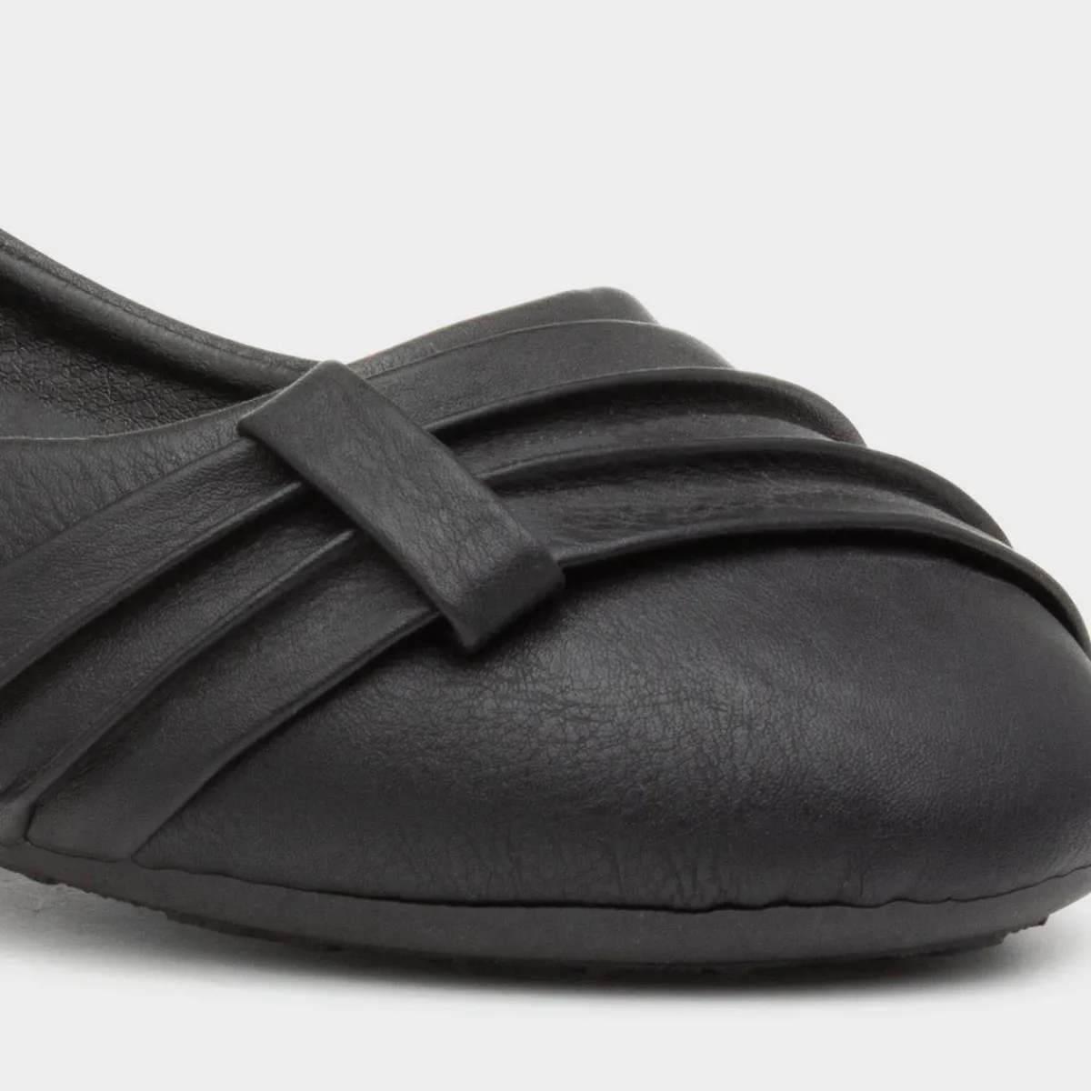 Gina Womens Black Front Pleated Ballerina*Lilley Hot