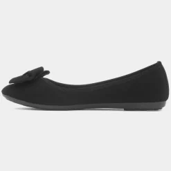 Gladys Womens Black Bow Ballerina*Lilley Online