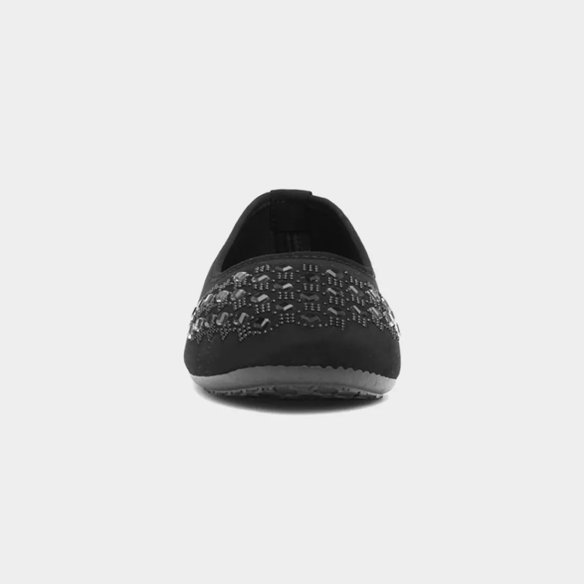 Gloria Womens Black Diamante Ballerina*Lilley Sale