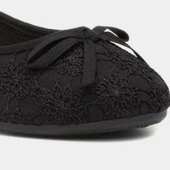 Gwen Womens Lace Slip On Ballerina*Lilley Online