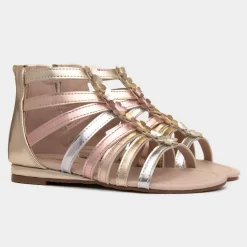 Imelda Girls Metallic Gladiator Sandal*Lilley Outlet