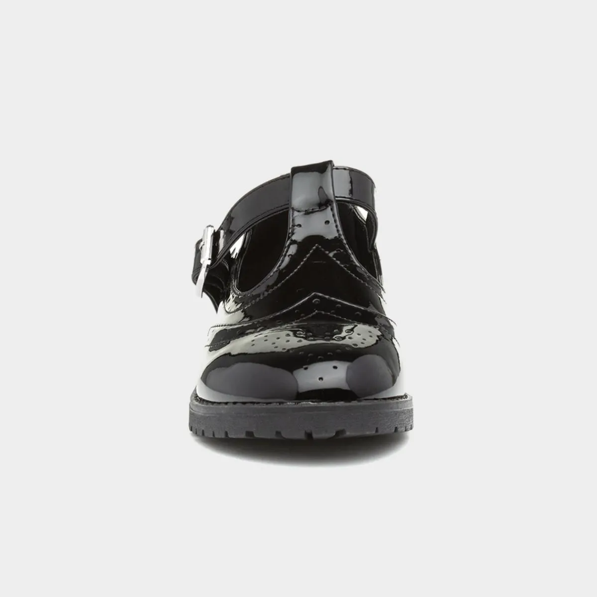 Junior Cam Girls Patent Brogue T-Bar*Lilley Clearance