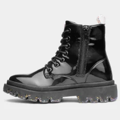 Elizabeth Girls Black Patent Boots*Lilley Junior Sale