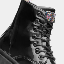 Elizabeth Girls Black Patent Boots*Lilley Junior Sale