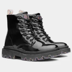 Elizabeth Girls Black Patent Boots*Lilley Junior Sale
