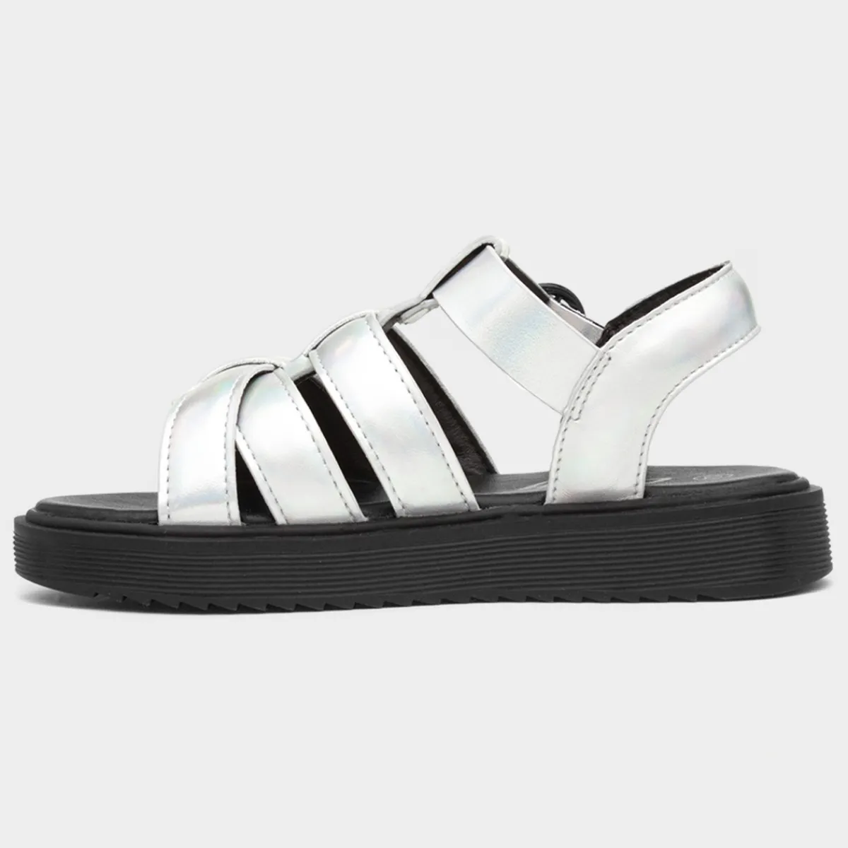 Hyde Girls Metallic Silver Sandal*Lilley Junior Best