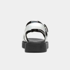 Hyde Girls Metallic Silver Sandal*Lilley Junior Best