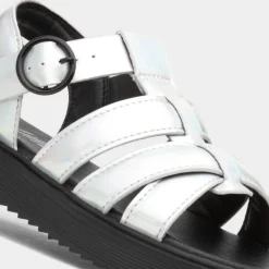 Hyde Girls Metallic Silver Sandal*Lilley Junior Best