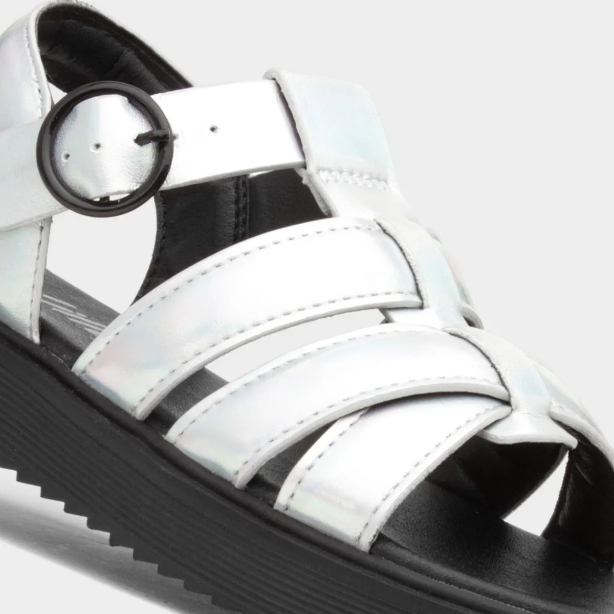 Hyde Girls Metallic Silver Sandal*Lilley Junior Best