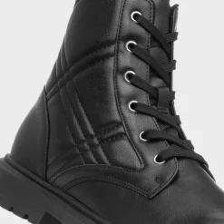 June Girls Black Quilted Boot*Lilley Junior Outlet