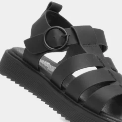 Peak Kids Black Gladiator Sandal*Lilley Junior Fashion